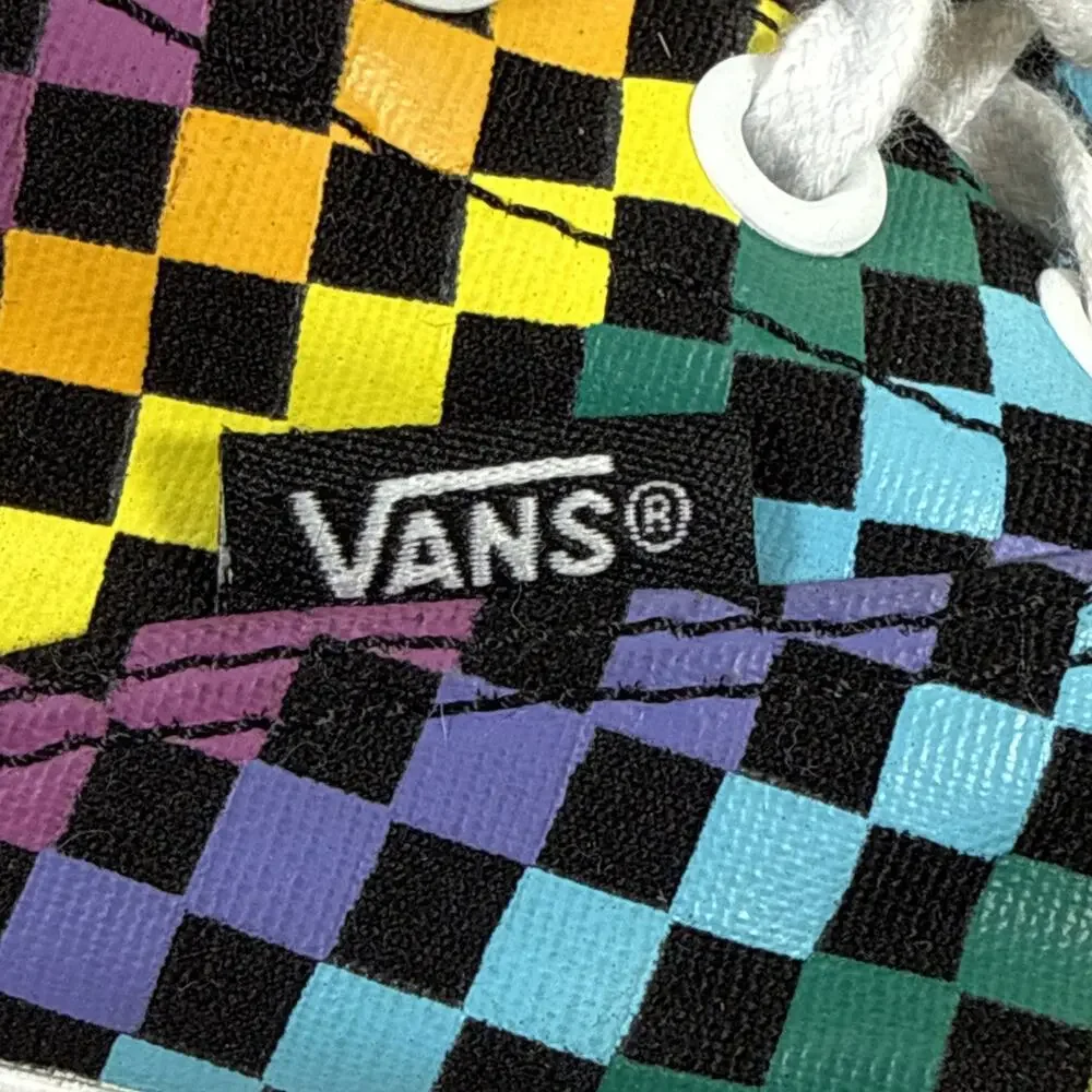 Vans Doheny Rainbow Mini Checkered Canvas Sneakers Women's Size 8.5 Bnfts Chrty - Picture 15 of 16